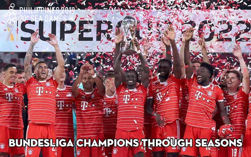 Bundesliga champions through seasons