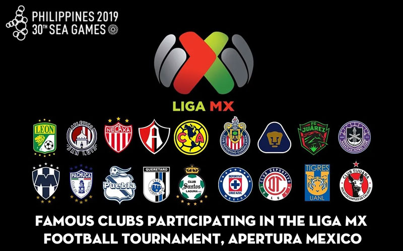 Famous clubs participating in the Liga MX football tournament, Apertura Mexico